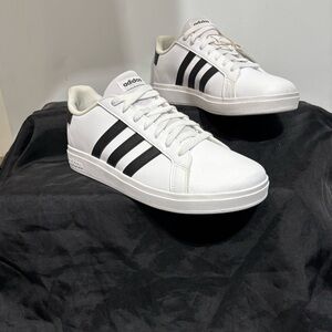 Adidas Grand Court White and Black Tennis Shoes